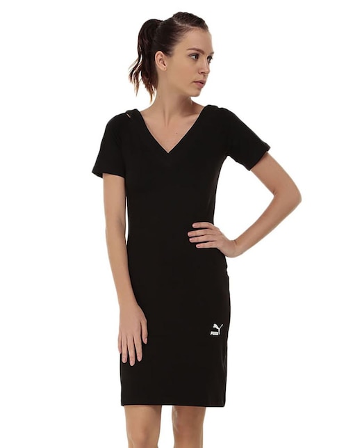 Vestido liso Puma algodón negro en Liverpool