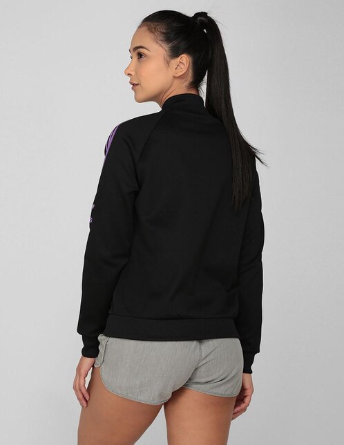 Chamarra Adidas Originals negra con bordado en Liverpool