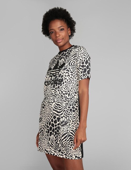 Vestido casual Adidas Originals negro animal print en Liverpool