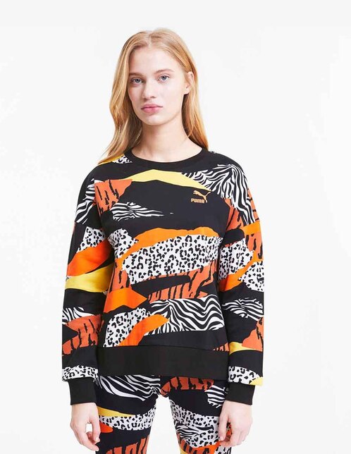 Sudadera Puma para mujer sin capucha animal print en Liverpool