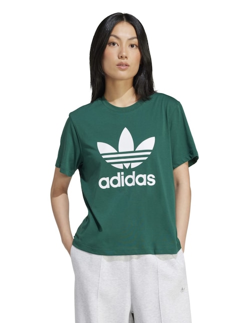 Playera manga corta ADIDAS Originals Trfl Tee Boxy cuello redondo para mujer