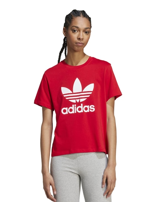 Playera manga corta ADIDAS Originals Adicolor cuello redondo para mujer Liverpool