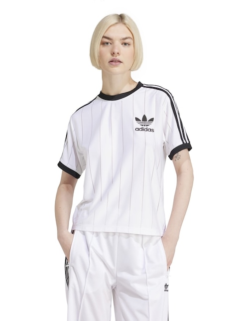 Playera manga corta ADIDAS Originals 3 S Pnst Tee cuello redondo para mujer