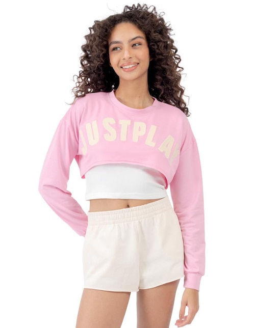 Playera manga larga Forever 21 cuello redondo para mujer