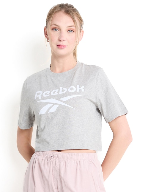 Playera manga corta Crop cuello redondo para mujer Playera manga corta Crop cuello redondo para mujer