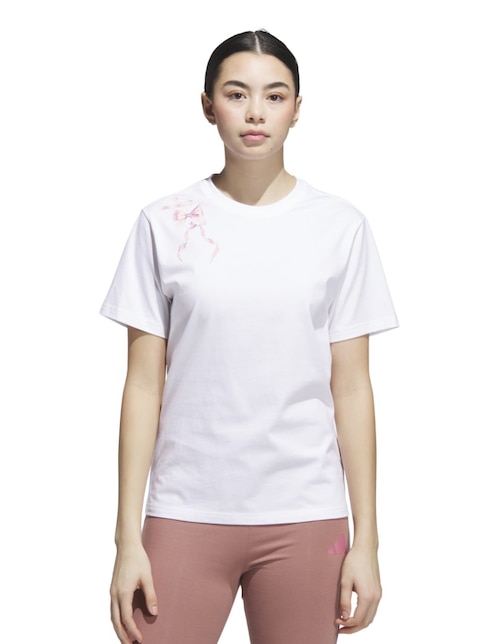 Playera manga corta Adidas Sportswear cuello redondo para mujer