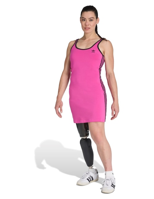 Vestido corto casual Adidas Originals Adicolor para mujer