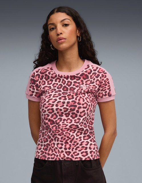Playera manga corta Puma cuello redondo para mujer