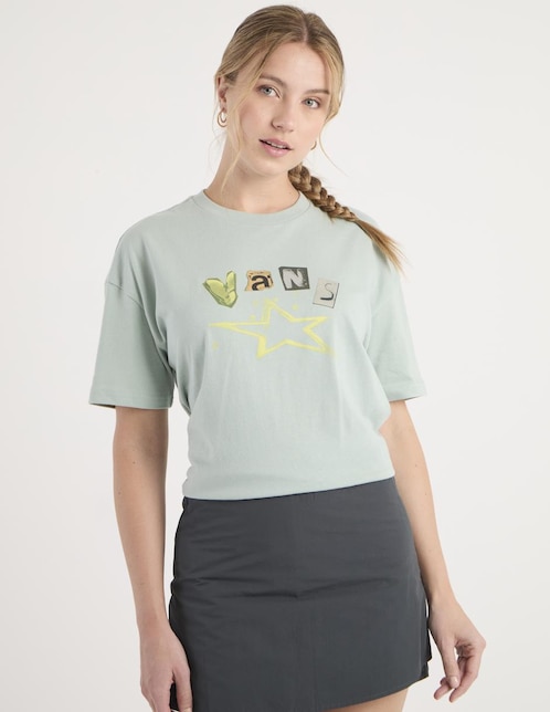 Playera manga corta cuello redondo para mujer 1