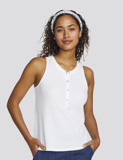 Playera cuello henley para mujer 1