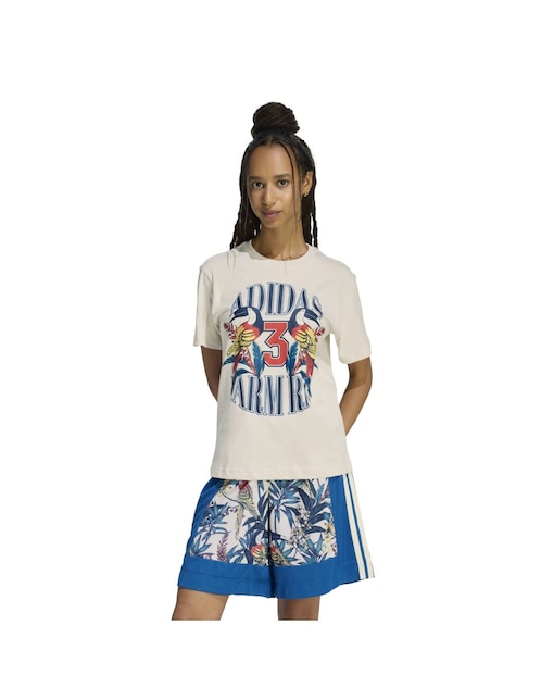 Playera manga corta Brand Collaboration cuello redondo para mujer 1