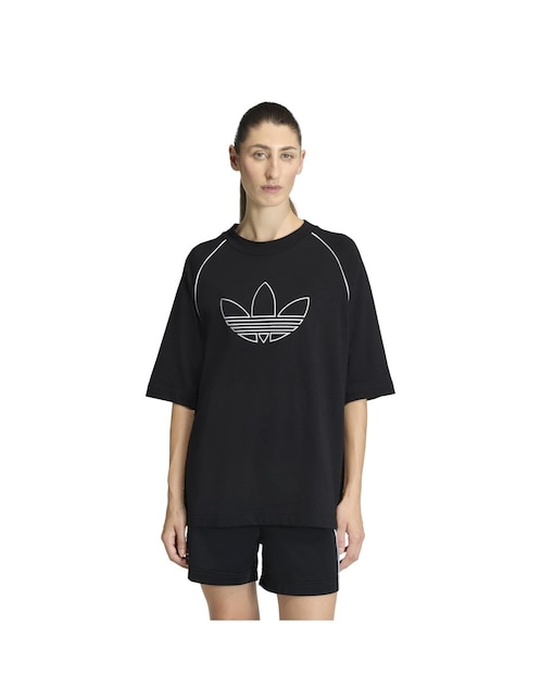 Playera manga corta Adicolor cuello redondo para mujer 1