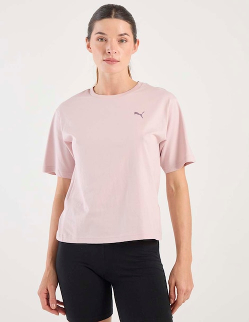 Playera manga corta Puma cuello redondo para mujer