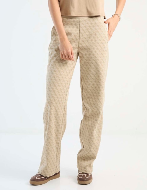 Pants regular con elástico para mujer 1