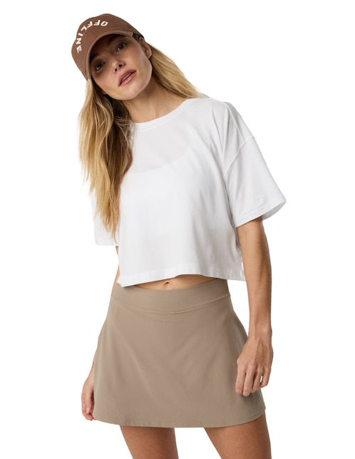 Playera manga corta cuello redondo para mujer 1