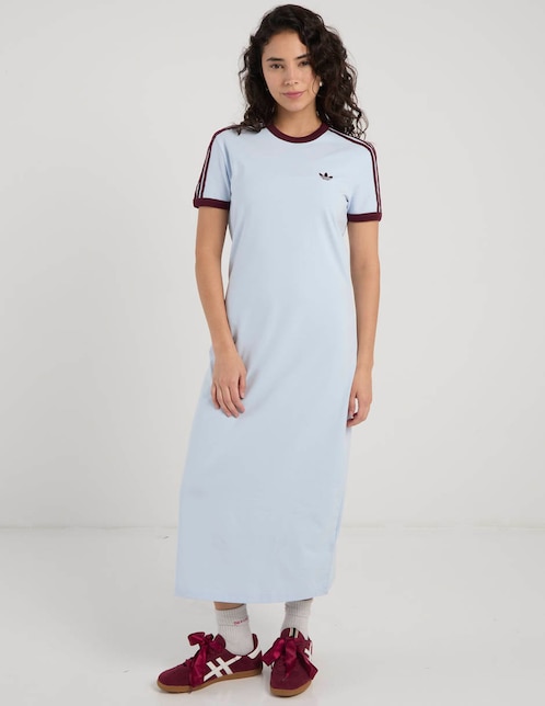 Vestido crop casual Adidas Originals 3 stripes para mujer