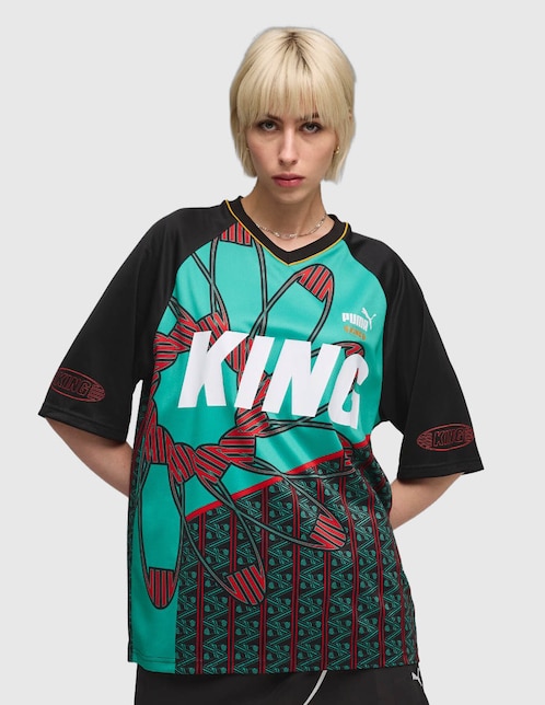 Playera manga al codo Puma cuello redondo para mujer