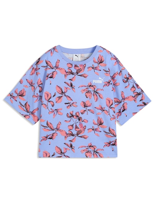 Playera manga corta Puma Ess Nature 2.0 cuello redondo para mujer