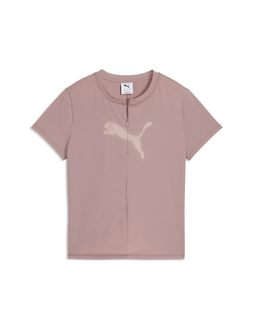 Playera manga corta Puma Dare to cuello con cierre para mujer