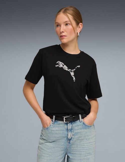 Playera manga corta cuello redondo para mujer 1