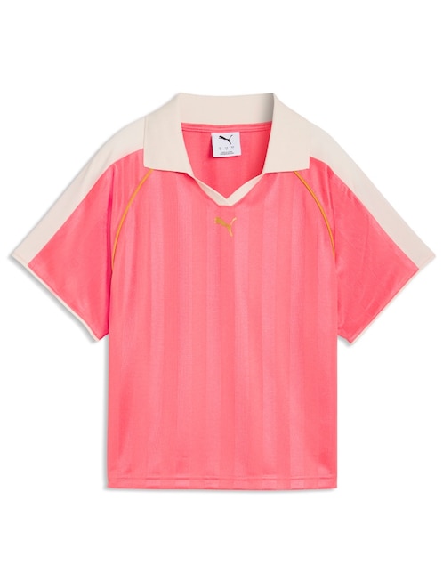 Playera manga corta cuello polo para mujer 1