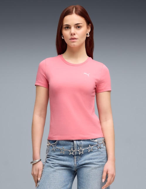 Playera manga corta Puma cuello redondo para mujer