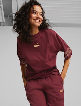Playera manga corta Puma Power Deco cuello redondo para mujer