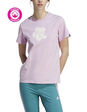 Playera manga corta Adidas Originals Graphics cuello redondo para mujer