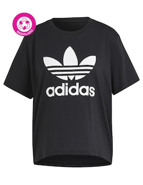 Playera manga corta Adidas Originals Trfl Tee Boxy cuello redondo para mujer