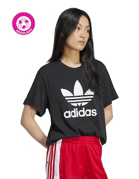 Playera manga corta Adidas Originals Trfl Tee Boxy cuello redondo para mujer