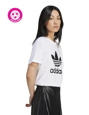 Playera manga corta Adidas Originals Trfl Tee Boxy cuello redondo para mujer