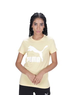 Playera Manga Corta Puma Cuello Redondo Para Mujer