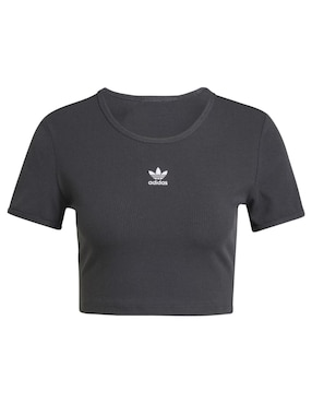 Playera manga corta Adidas Originals Ess Rib Tee cuello redondo para mujer