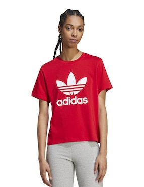 Playera Manga Corta ADIDAS Originals Trfl Tee Boxy Cuello Redondo Para Mujer