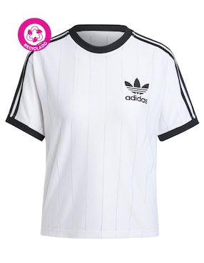 Playera manga corta ADIDAS Originals 3 S Pnst Tee cuello redondo para mujer