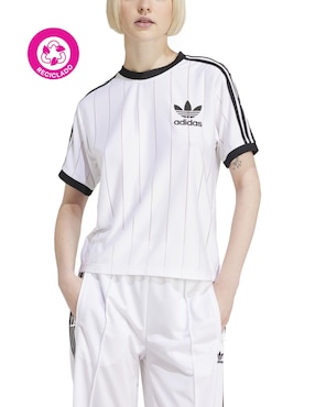 Playera manga corta ADIDAS Originals 3 S Pnst Tee cuello redondo para mujer
