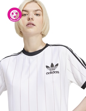 Playera manga corta ADIDAS Originals 3 S Pnst Tee cuello redondo para mujer