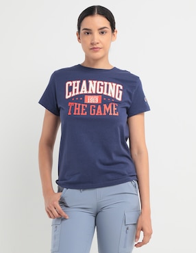 Playera Manga Corta Champion Cuello Redondo Para Mujer