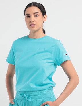 Playera Manga Corta Champion Cuello Redondo Para Mujer