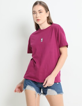 Playera Manga Corta NBA Cuello Redondo Para Mujer