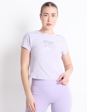 Playera Manga Corta DKNY Cuello Redondo Para Mujer