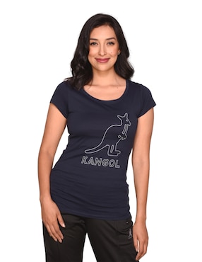 Playera Manga Corta Kangol Noviembre Cuello Redondo Para Mujer