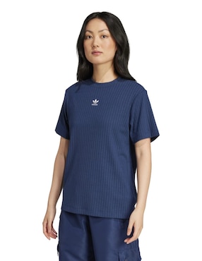 Playera Manga 3/4 ADIDAS Originals Trefoil Essentials Cuello Redondo Para Mujer