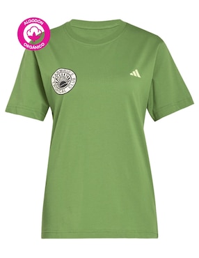 Playera manga corta Adidas Originals Farm cuello redondo para mujer