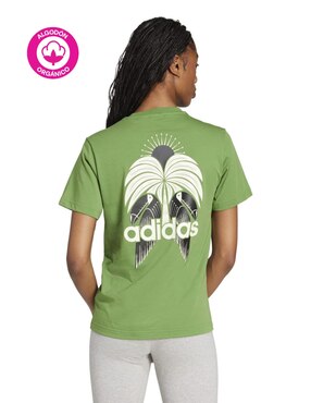 Playera manga corta Adidas Originals Farm cuello redondo para mujer