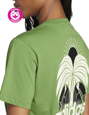 Playera manga corta Adidas Originals Farm cuello redondo para mujer