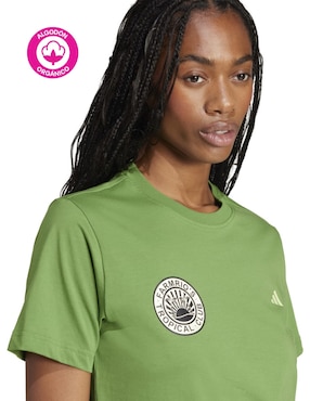Playera manga corta Adidas Originals Farm cuello redondo para mujer