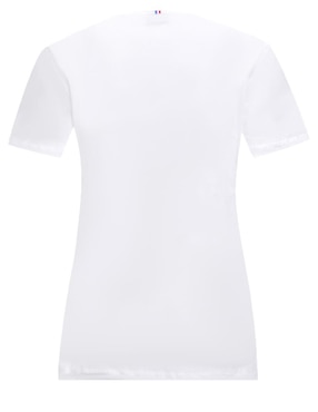 Playera manga corta Le Coq Sportif Essentiels cuello V para mujer