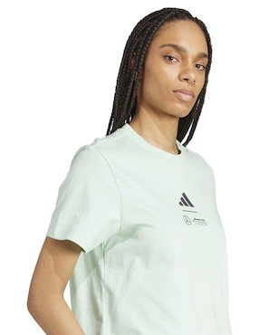 Playera manga corta Adidas Motorsport Dc Brackley cuello redondo para mujer
