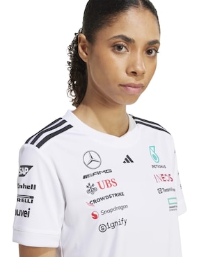 Playera manga corta Adidas Motorsport Mercedes - Amg Petronas cuello redondo para mujer